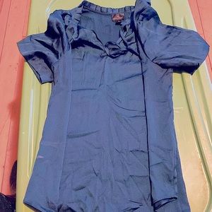 LARGE, Hunter Green Blouse with a Silk Feel